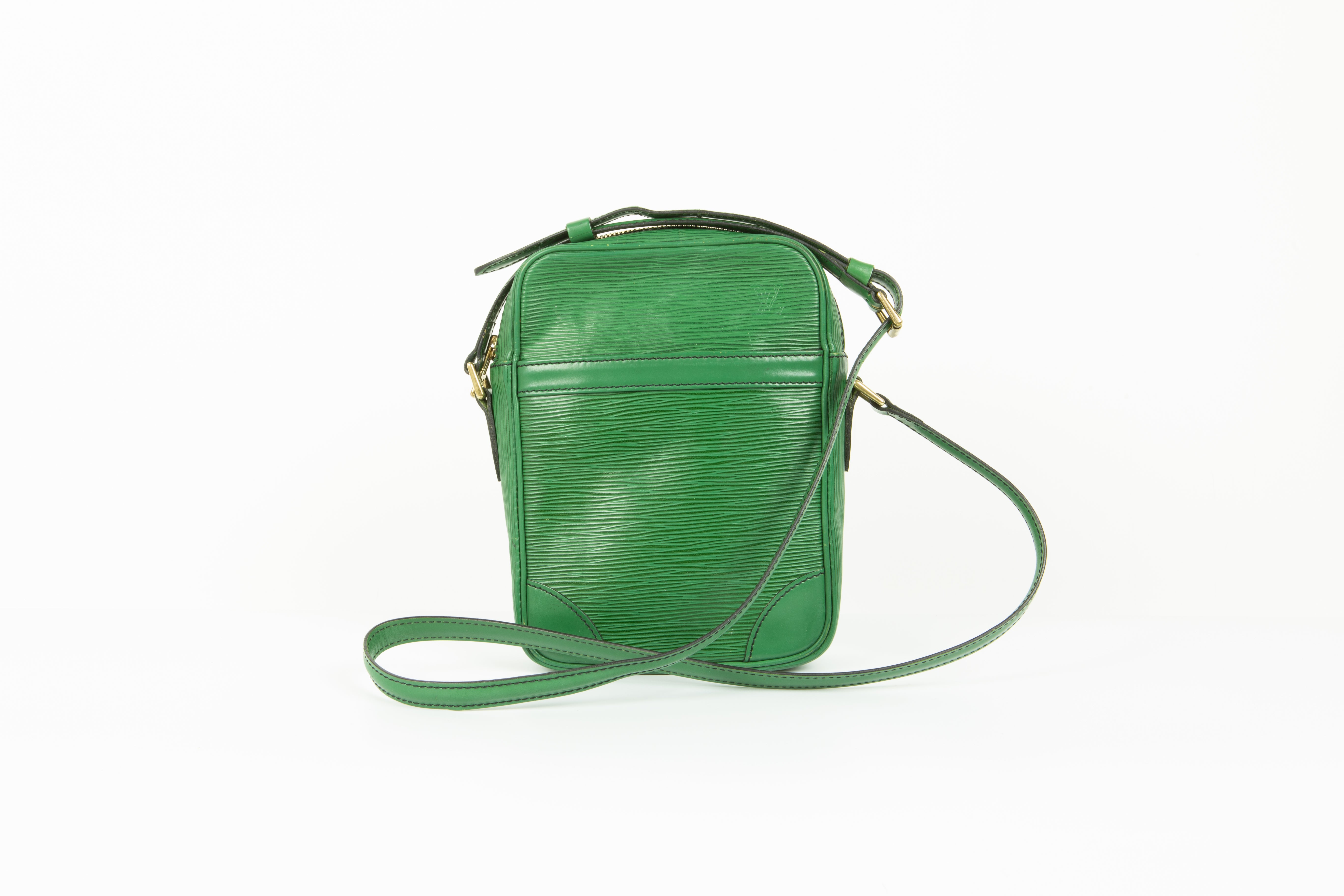 1990s Louis Vuitton Green Epi Leather Danube Cross-body Bag