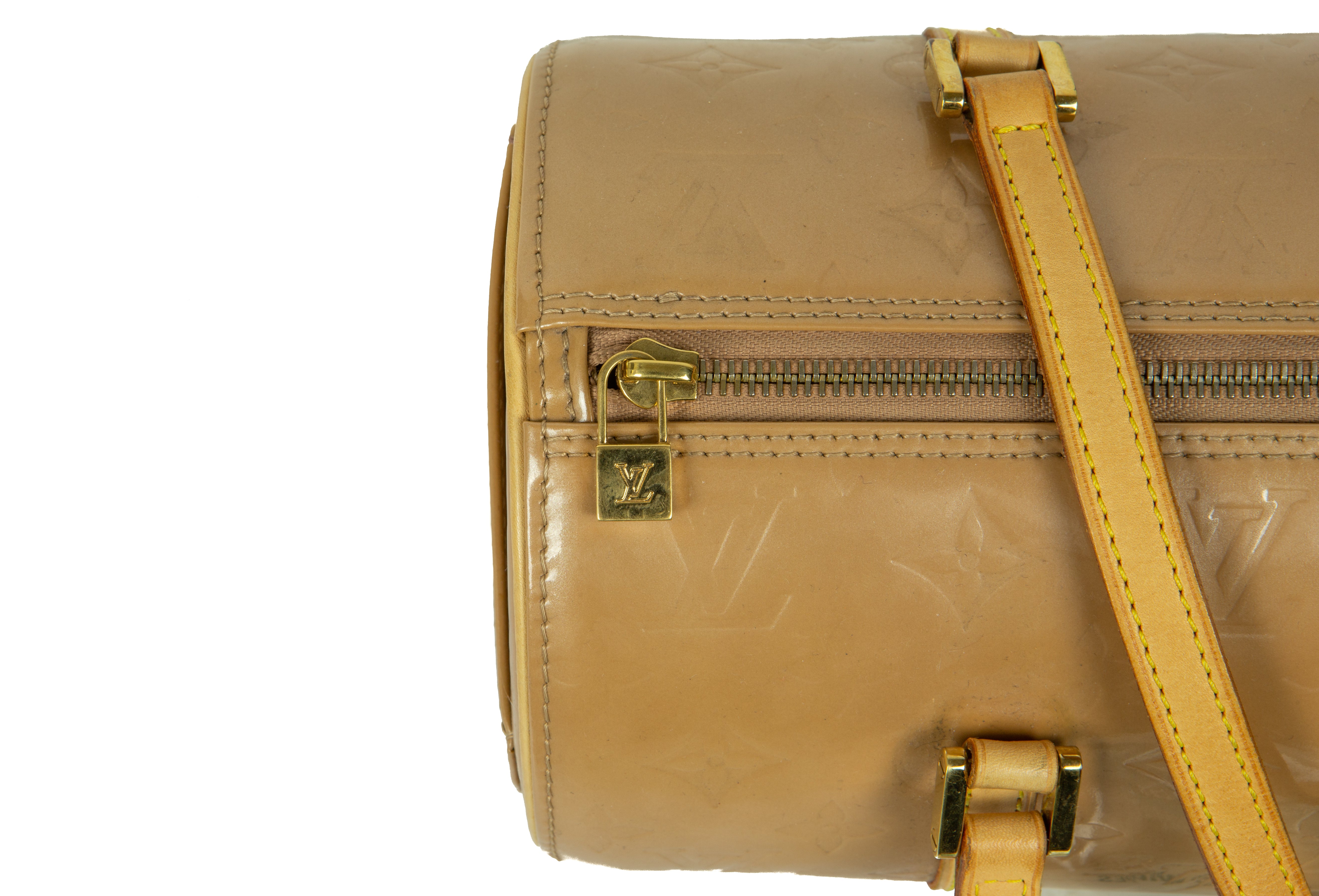 Turn Of The Century Louis Vuitton Beige Monogram Vernis Bedford Bag – De  L'Époque