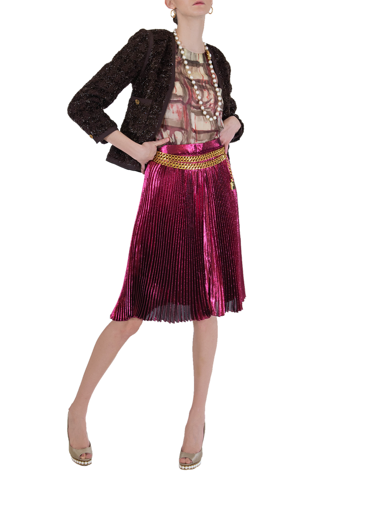 Chanel Printed Chiffon Top - De L'Époque