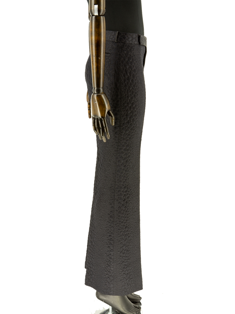 Tom Ford Gucci Black Snakeskin Jacquard Flares - De L'Époque