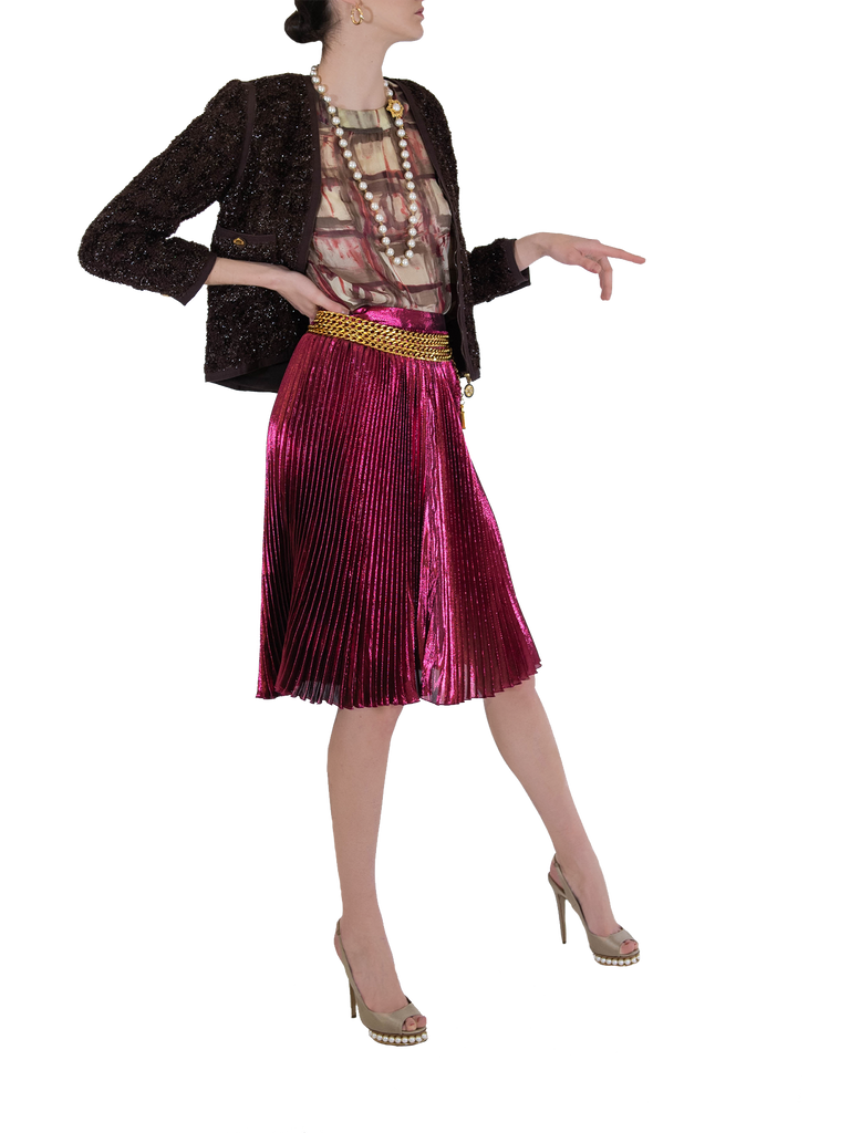 Chanel Printed Chiffon Top - De L'Époque