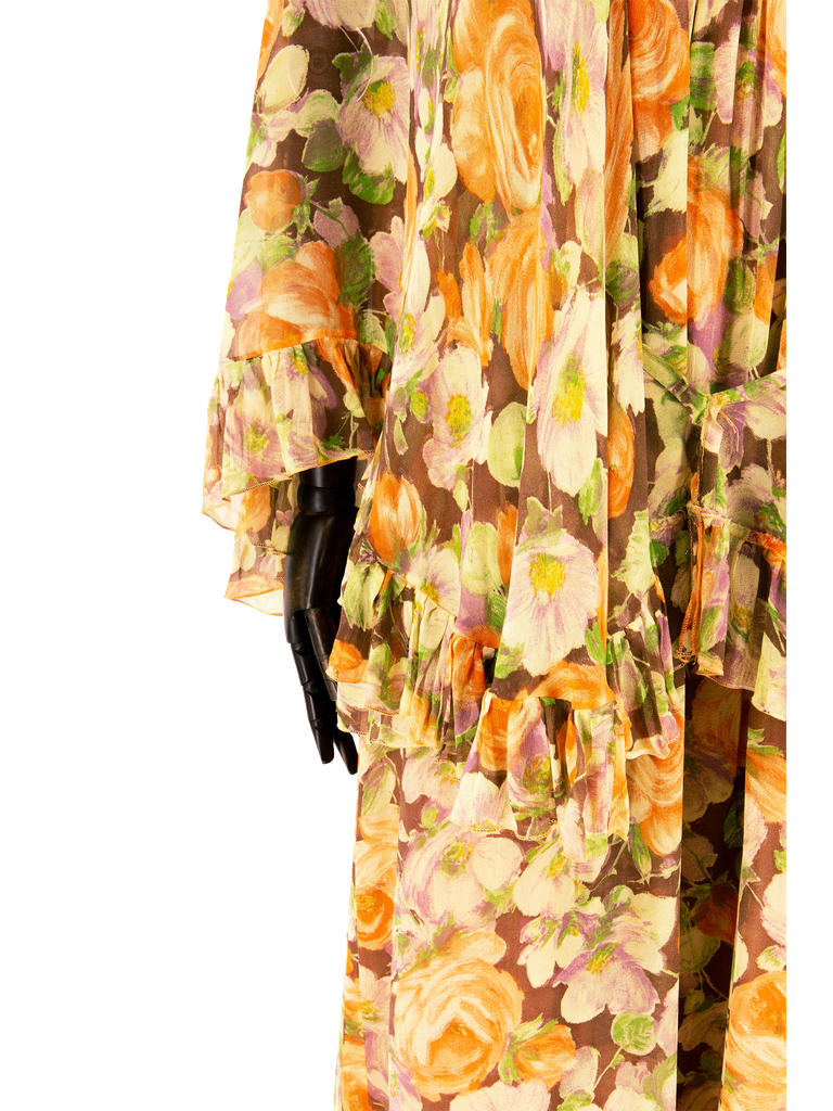 1970s John Charles Floral Dress - De L'Époque
