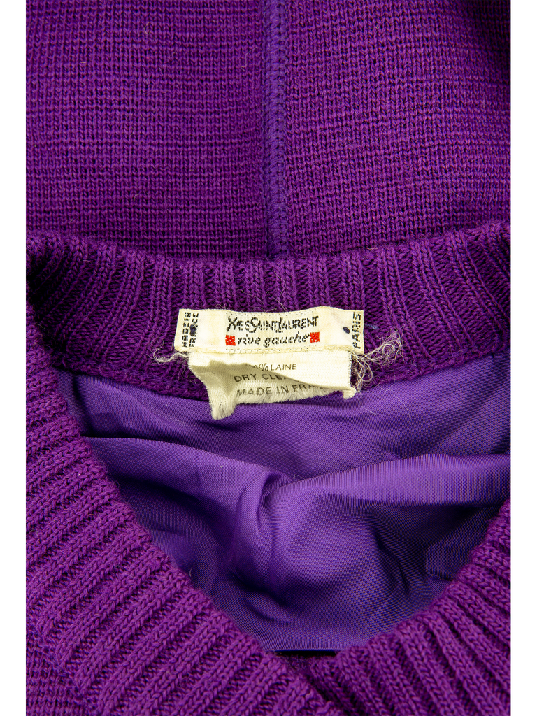 Purple Saint Laurent Knitted Jacket - De L'Époque