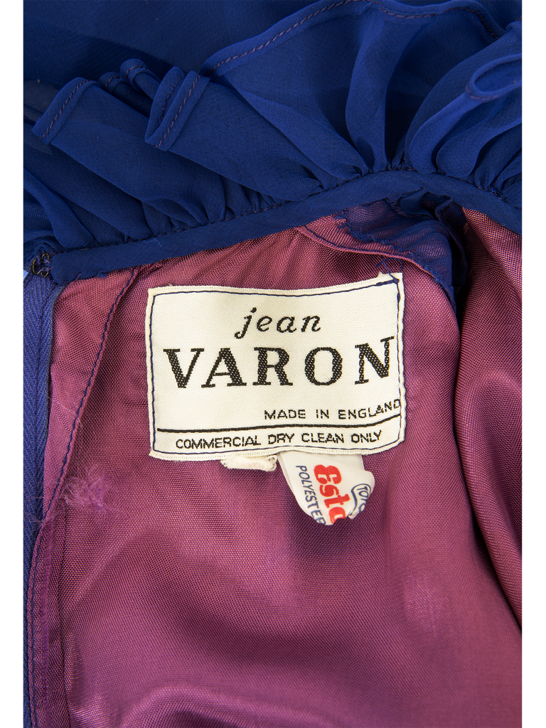 Jean Varon Blue / Purple Pleated Dress - De L'Époque