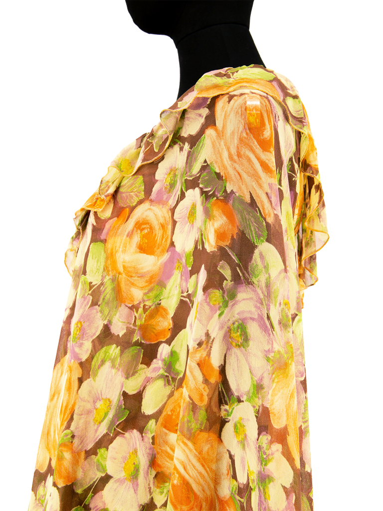 1970s John Charles Floral Dress - De L'Époque