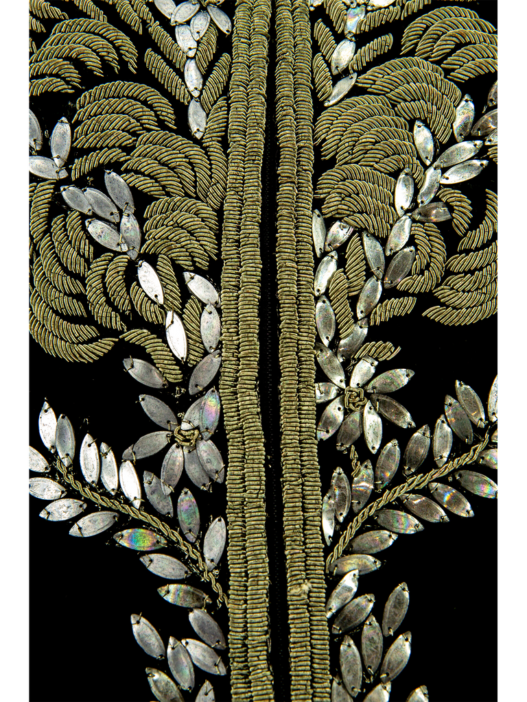 Alexander McQueen Metal Thread Bullion Embroidery Velvet Jacket - De L'Époque