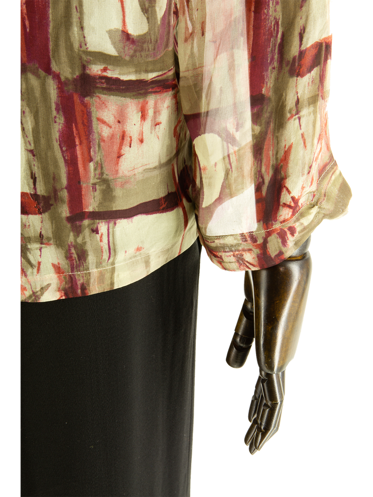 Chanel Printed Chiffon Top - De L'Époque