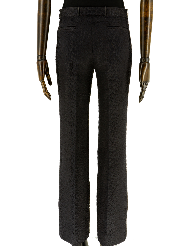 Tom Ford Gucci Black Snakeskin Jacquard Flares - De L'Époque