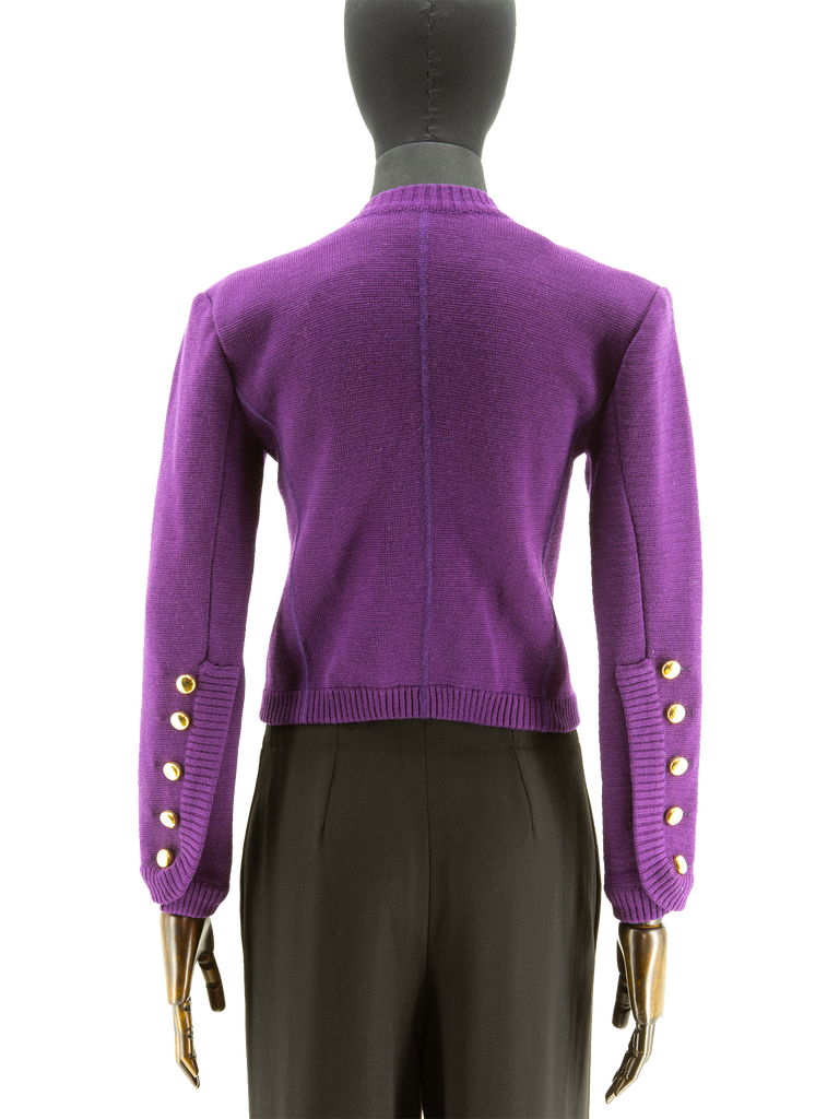 Purple Saint Laurent Knitted Jacket - De L'Époque