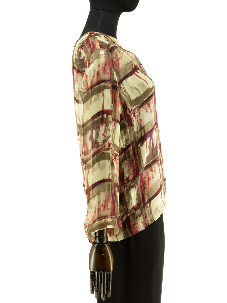 Chanel Printed Chiffon Top - De L'Époque