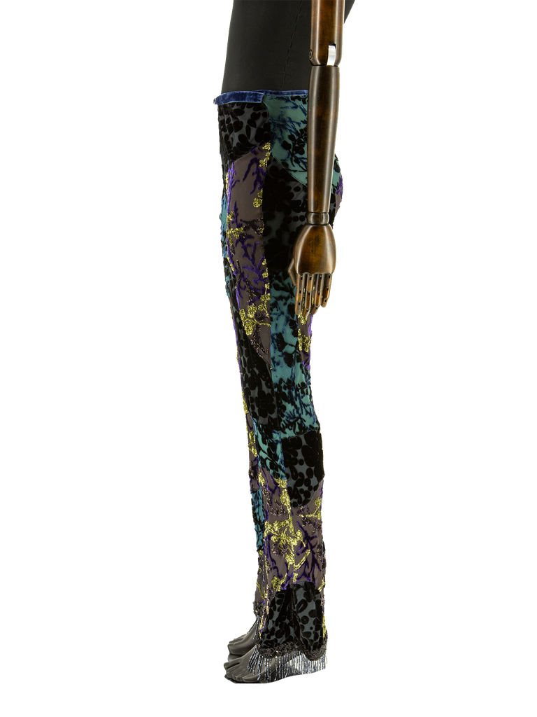 Voyage Devore Patchwork Trousers - De L'Époque