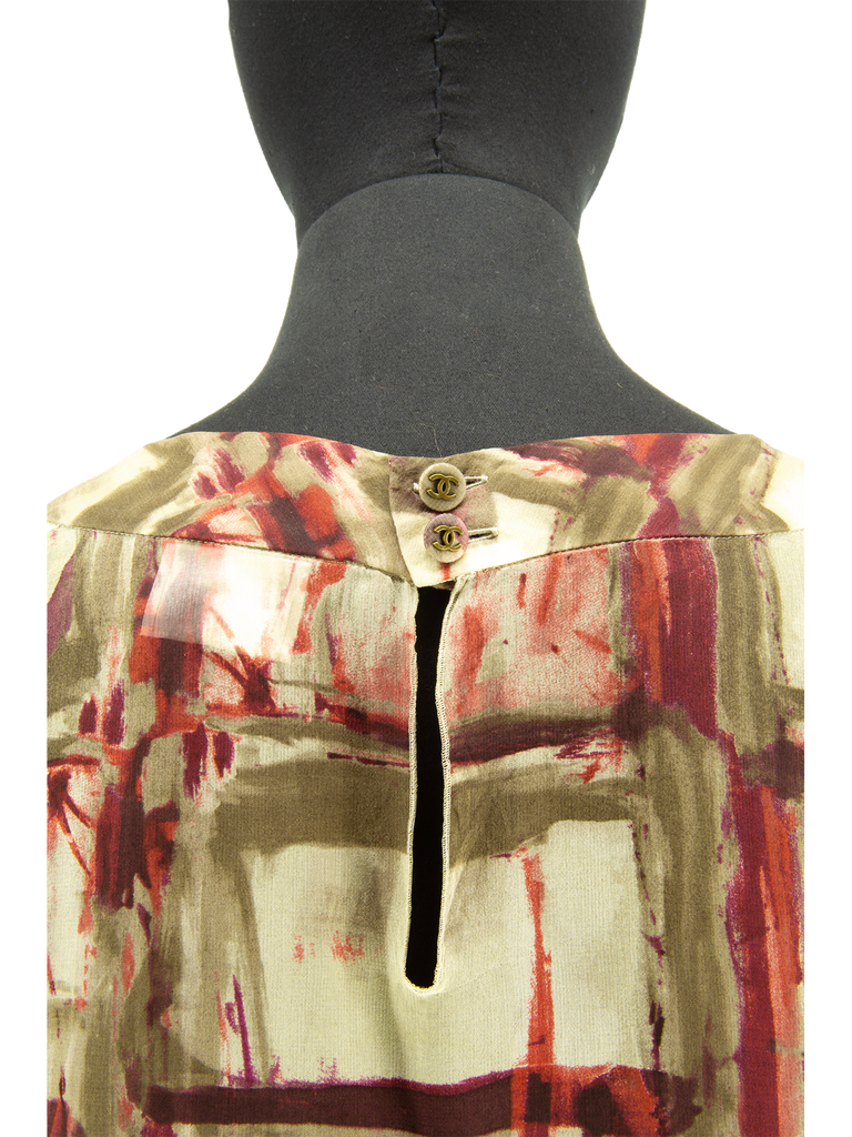 Chanel Printed Chiffon Top - De L'Époque