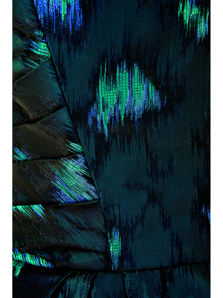 1950s Turquoise And Black Full Skirt Dress - De L'Époque