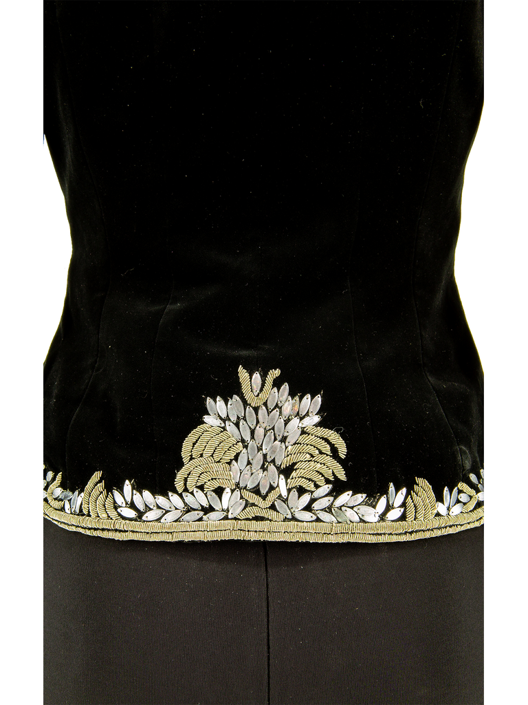 Alexander McQueen Metal Thread Bullion Embroidery Velvet Jacket - De L'Époque