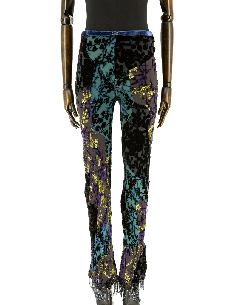 Voyage Devore Patchwork Trousers - De L'Époque