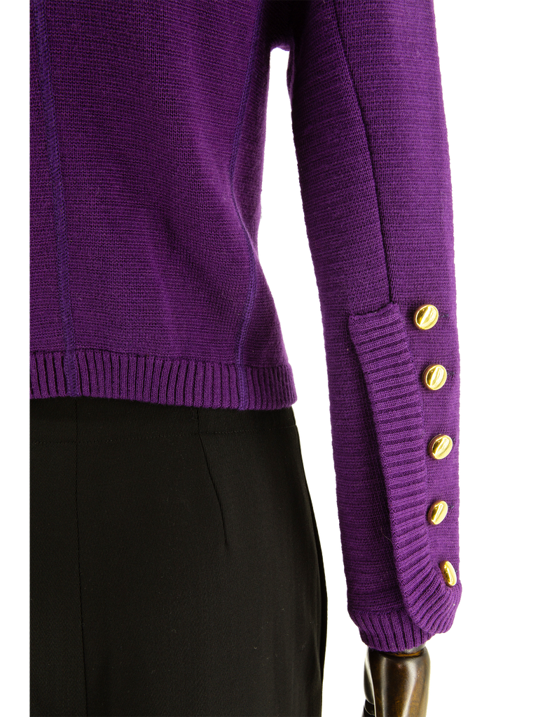 Purple Saint Laurent Knitted Jacket - De L'Époque