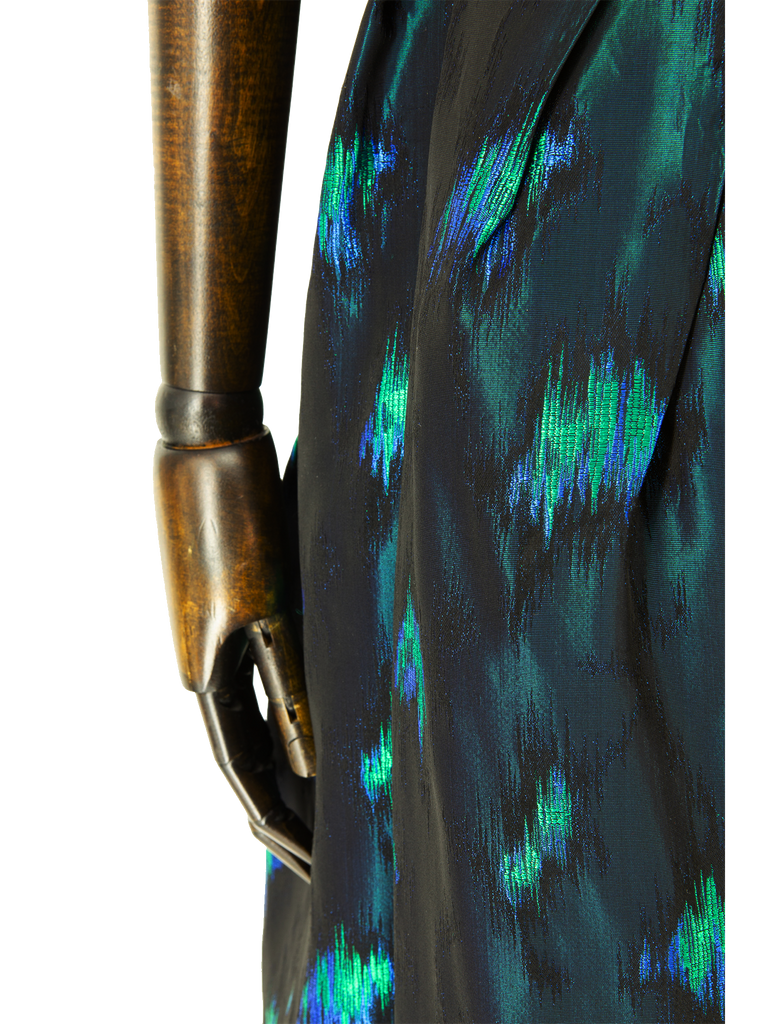 1950s Turquoise And Black Full Skirt Dress - De L'Époque