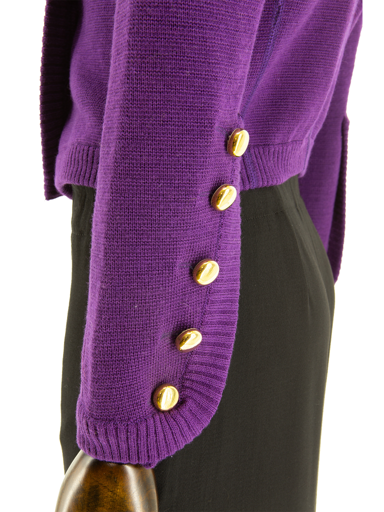 Purple Saint Laurent Knitted Jacket - De L'Époque