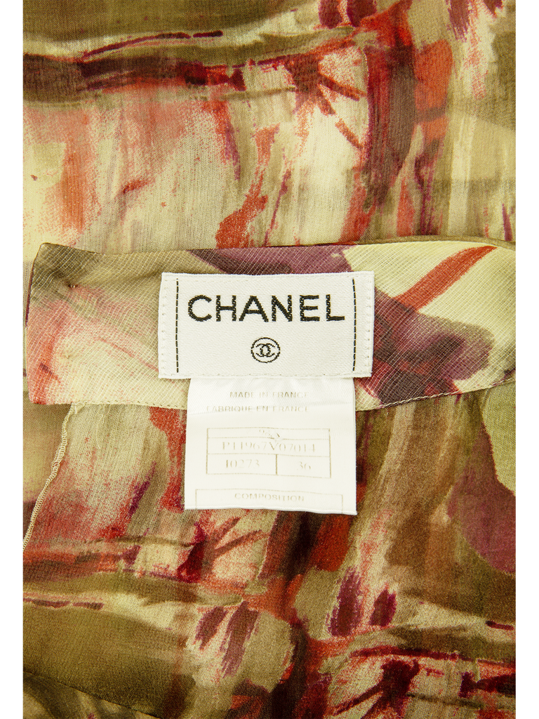 Chanel Printed Chiffon Top - De L'Époque