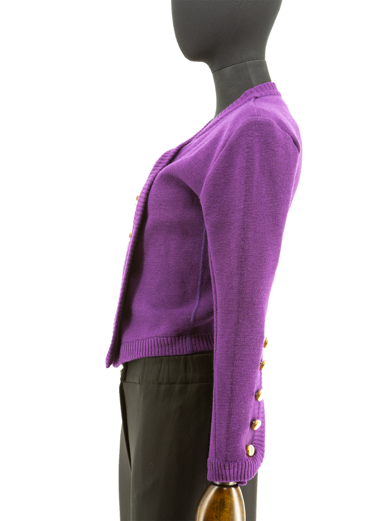 Purple Saint Laurent Knitted Jacket - De L'Époque