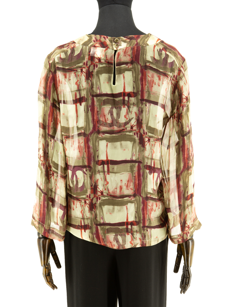 Chanel Printed Chiffon Top - De L'Époque