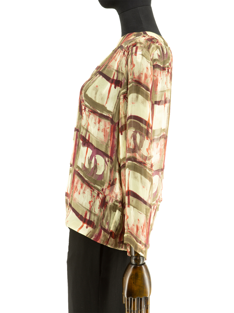 Chanel Printed Chiffon Top - De L'Époque