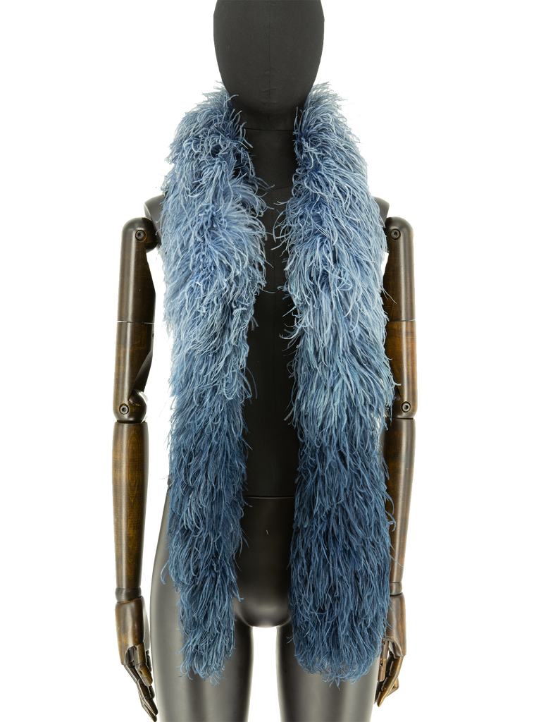 1930s Blue Ombre Feather Boa - De L'Époque