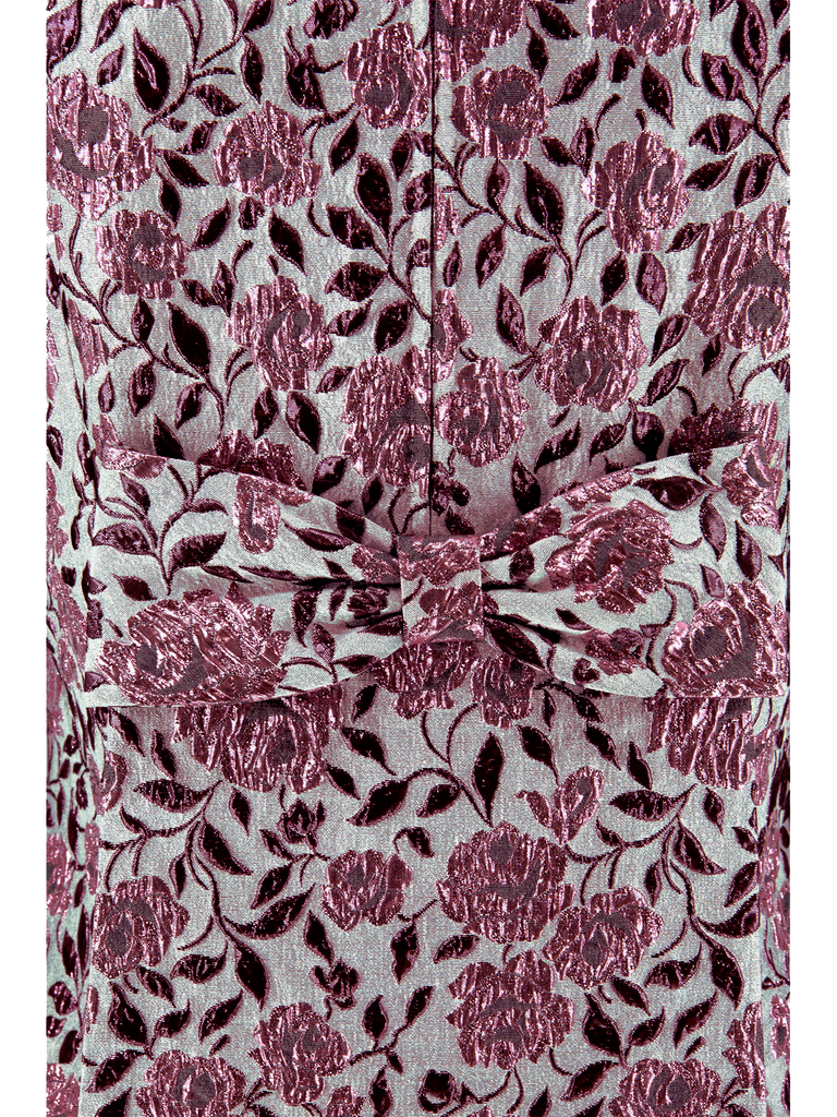 Metallic Pink Brocade 1960s Evening Dress - De L'Époque